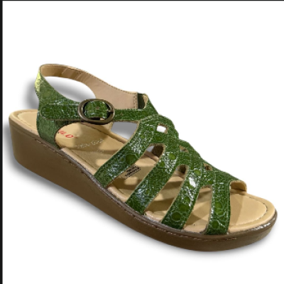 Romulo Sandalia Cuero Verde Mujer Ref 1060